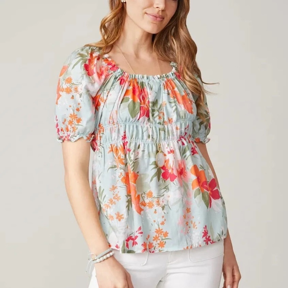 Spartina peasant top